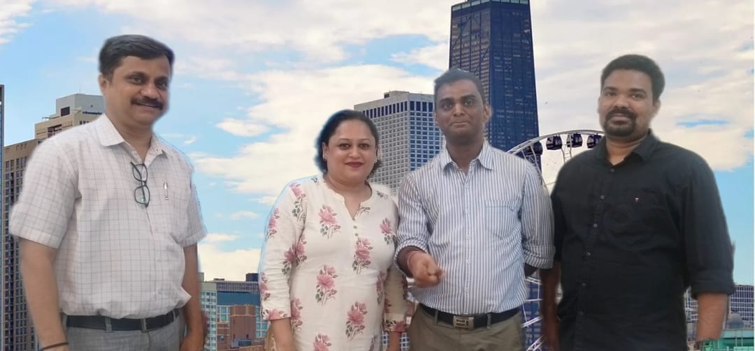 From left Harshal, Archita, Rajesh and Mayur